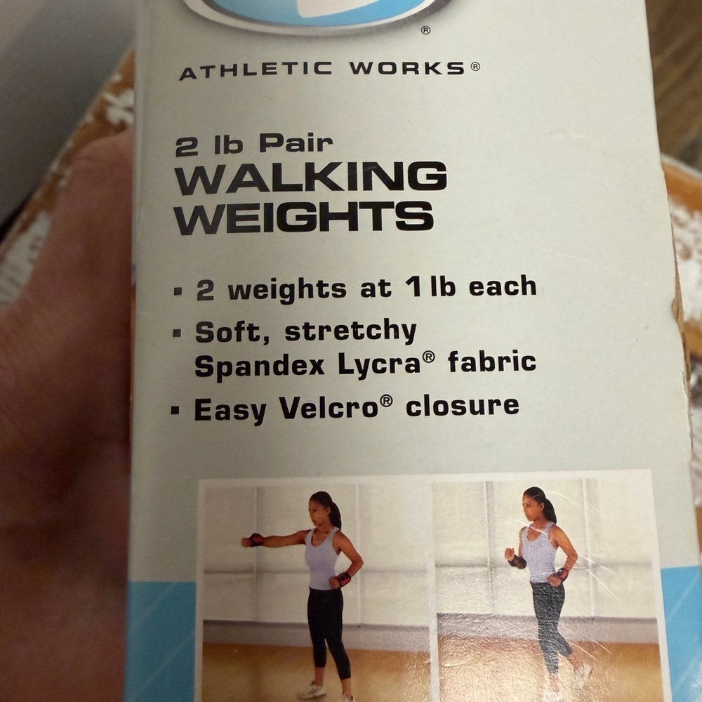 Athletic works 2 pound walking weights for wrist, 1 pound each - Picture 2 of 4